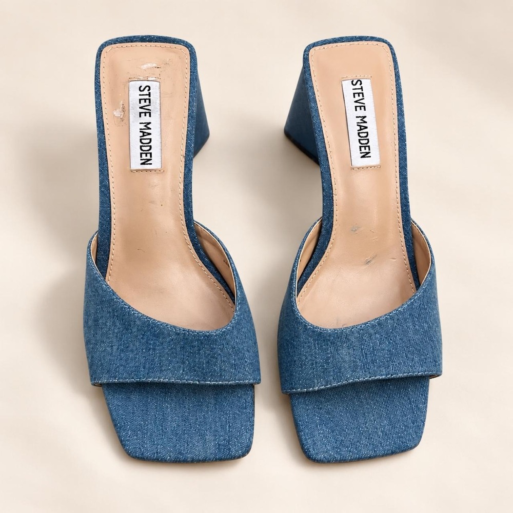 Steve Madden Denim Mules | Women's 7.5